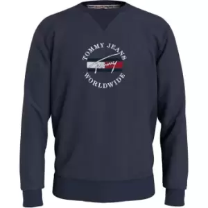 Image of Tommy Jeans Timeless Crew Sweatshirt - Blue