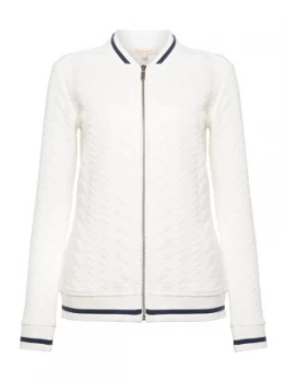 Image of Barbour KELSEY SWEAT BOMBER JACKET White