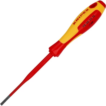 Image of Knipex 98 20 35 SL VDE Slotted Screwdriver 3.5 x 100mm - Slim