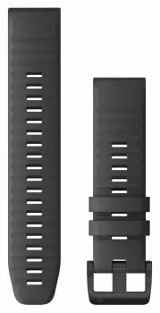 Image of Garmin 010-12863-22 QuickFit 22 Slate Grey Silicone, Black Watch