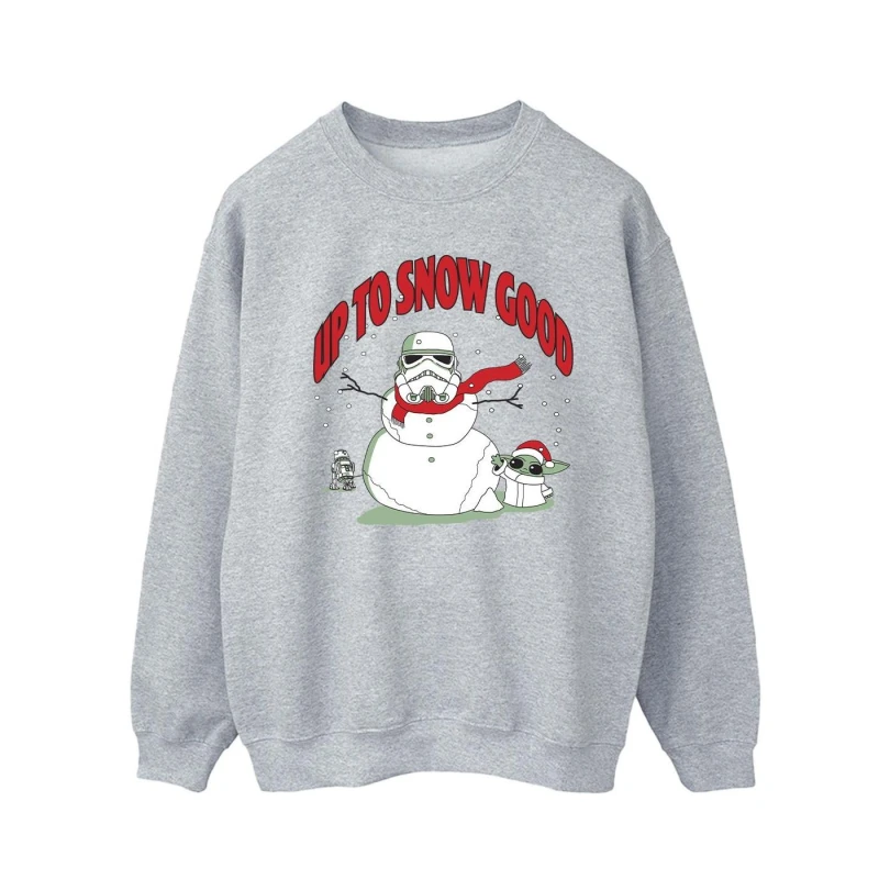 Image of Star Wars Star Wars Men Up To Snow Good Sweatshirt in Grey Size: Small Grey S Male 5063376852913