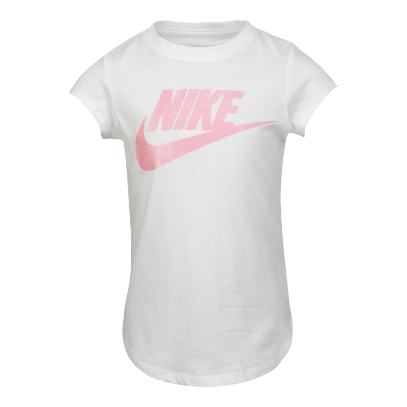 Image of Nike HBR Short Sleeve T-Shirt Infant Girls White/Pink female 5-6 Years