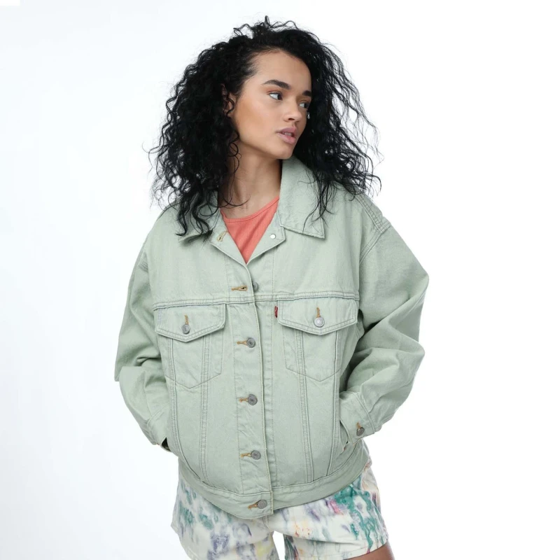 Image of Levis 90s Trucker Jacket Green female 10