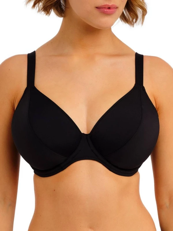 Image of Freya Womens Jewel Cove Plunge Bikini Top in Black Size: 34F Black Female 34F
