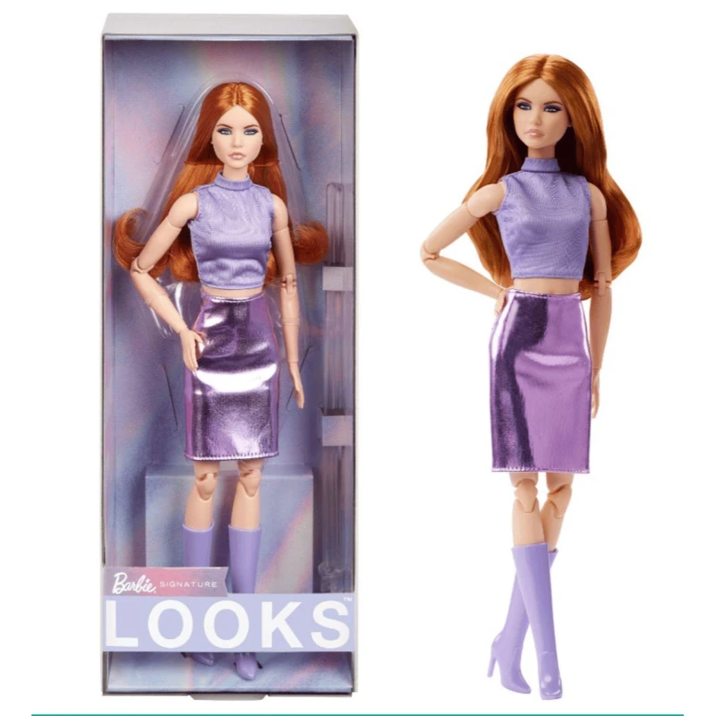 Image of Barbie LOOKS RED Head PURPLE SKIRT OUTFIT Unclassified One Size None 98783890000