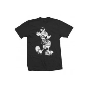 Image of Disney - Mickey Mouse Vintage Infill Unisex Medium T-Shirt - Black