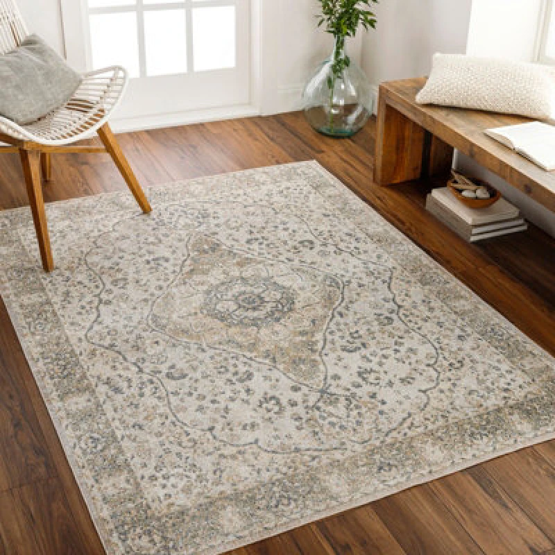 Image of Livabliss Machine Washable Oriental Boho Camel Celine Area Rug 140 X 200 Cm - Easy Care, Non Shedding, Ideal For Living Room & Bedroom
