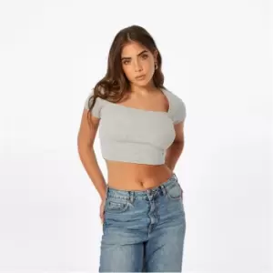 Image of Jack Wills Square Neck Short Sleeve Tee - Grey