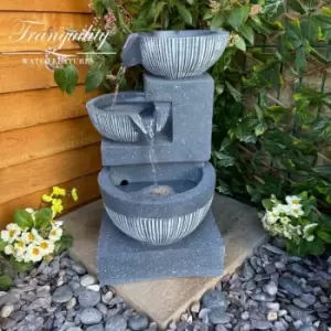 Image of Tranquility Water Features - 3 Bowl Pour Solar Powered Water Feature