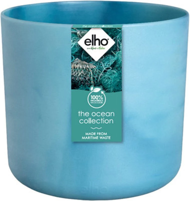 Image of Elho ATLANTIC Blue Round INDOOR Planter 22cm - PACK 5 NWT7491P NWT7491P