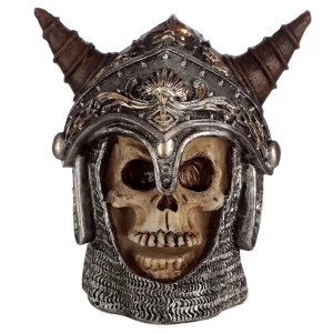 Image of Gothic Skull in Medieval Horned Helmet (Pack Of 4) Ornament