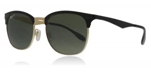 Image of Ray-Ban RB3538 Sunglasses Black / Gold 187/9A Polariserade 53mm