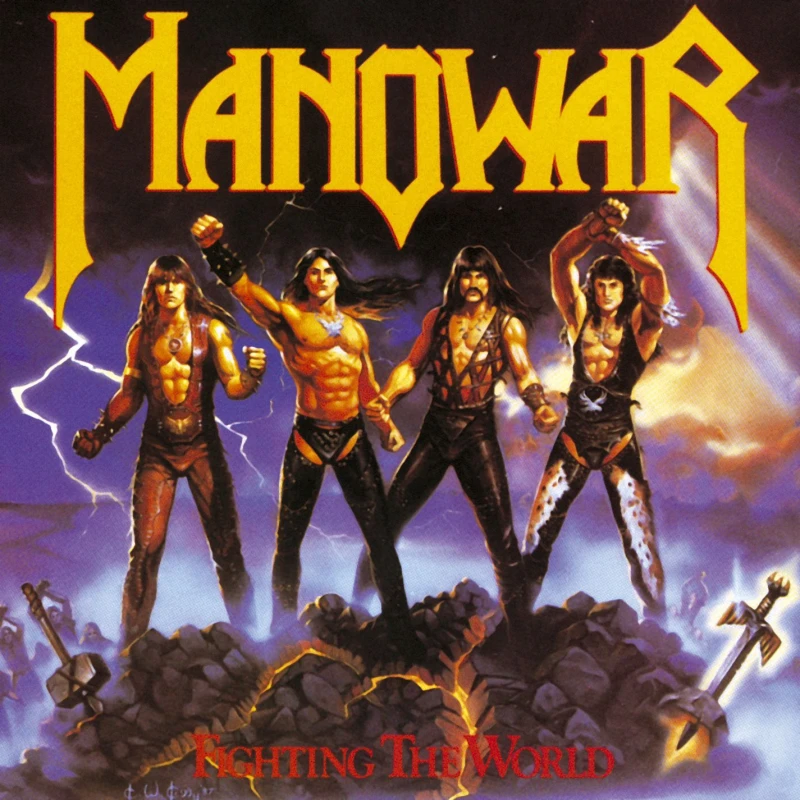 Image of Manowar Fighting the world LP multicolor Onesize Unisex
