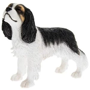 Image of Cavalier King Charles Spaniel White & Black Figurine By Lesser & Pavey