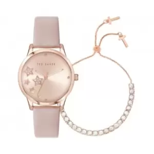 Image of Ladies Fitzrovia Stars Stainless Steel Pink Watch BKGFW2218