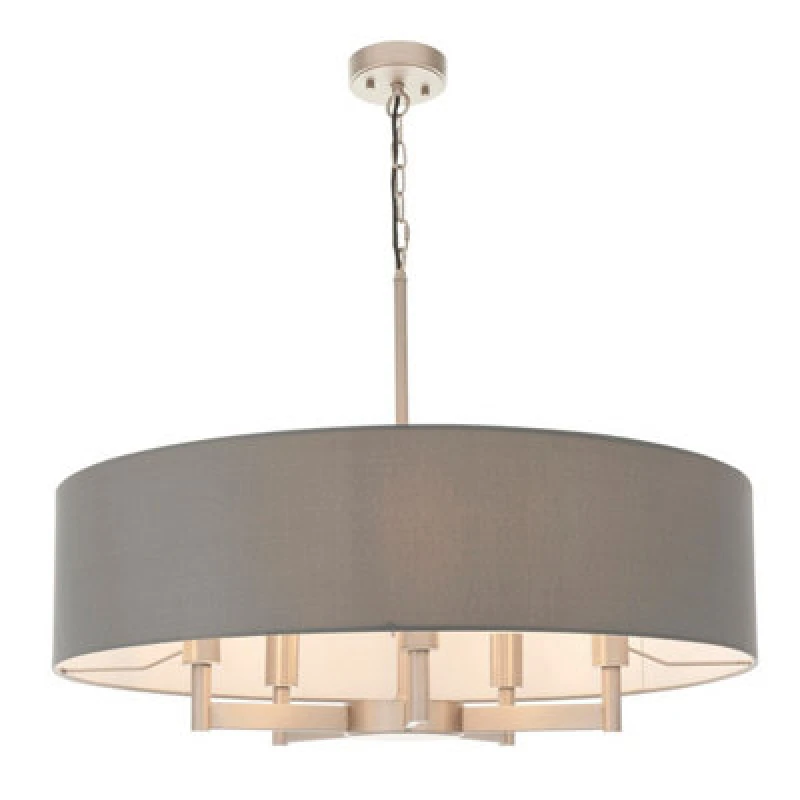 Image of SO'HOME Grace 5-Light Pendant Light in Matte Nickel Grey ONE SIZE