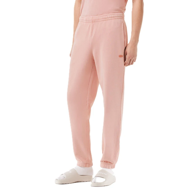 Image of Lacoste Mens Closed Cuff Fleece Tapered Joggers Eco Pink male XS