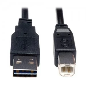 Image of Tripp Lite Universal Reversible USB 2.0 Hi-Speed Cable (Reversible A to B M/M) 6-ft.
