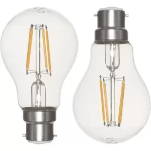 Image of Light Bulb B22 Bayonet Cap 6W LED gls Natural White Fitting - 2 Pack - Litecraft