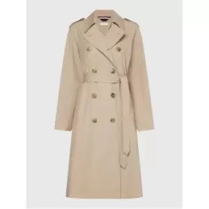 Image of Tommy Hilfiger Cotton Blend Db Trench - Cream