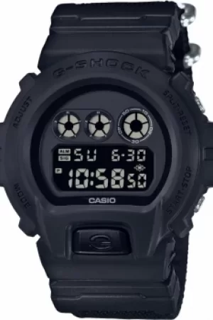 Image of Mens Casio G-Shock Blackout Cloth Series Alarm Chronograph Watch DW-6900BBN-1ER