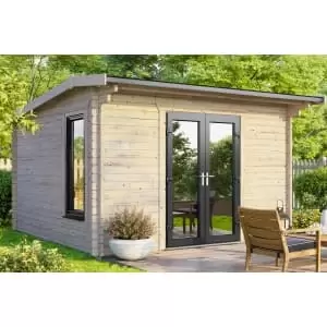 Image of Power Sheds 12 x 10ft Central Doors Apex Log Cabin