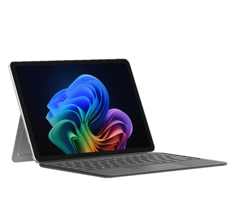 Image of Microsoft 12" Surface Pro, Copilot PC with keyboard - Snapdragon X Plus, 512GB SSD, Platinum, Silver/Grey 196388589593