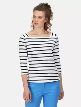 Image of Regatta Polexia T-Shirt - White/Navy, Size 8, Women