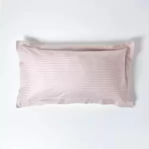 Image of HOMESCAPES Dusky Pink Violet Egyptian Cotton Ultrasoft King Size Oxford Pillowcase 330 Thread Count - Dusky Pink Violet - Dusky Pink Violet