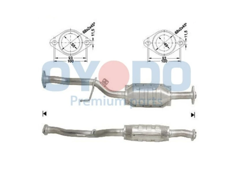 Image of Oyodo 10N0079-OYO Catalytic Converter with fastening/mounting material Catalyst Converter (429)