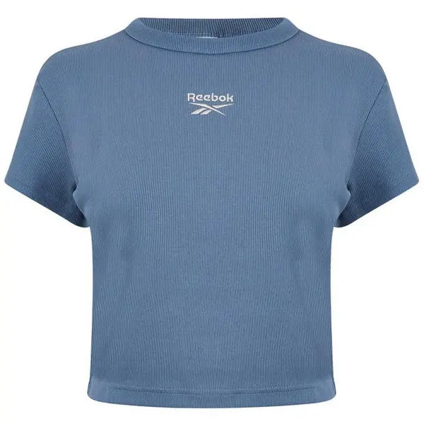 Image of Reebok Classics Ribbed T-Shirt (plus Size), Blue, Size 3X, Women