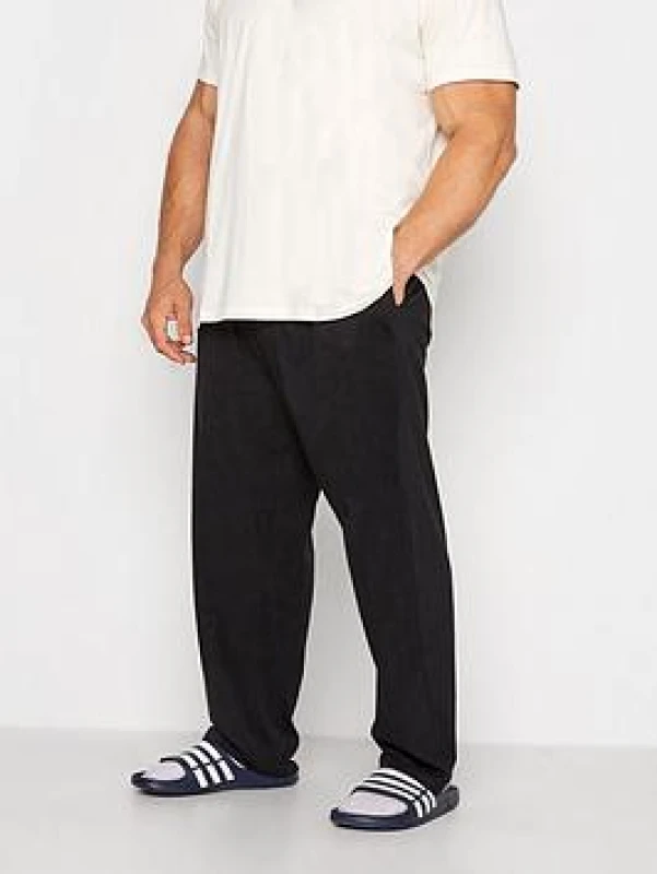 Image of BadRhino Mens Lounge Trousers in Black Size: 7-8XL Black Male 7-8XL