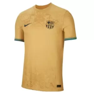 Image of Nike Barcelona Authentic Away Shirt 2022 2023 Mens - Gold