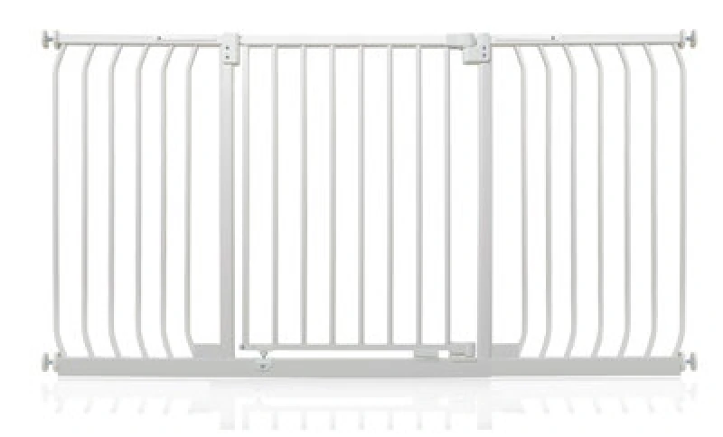 Image of Safetots Elite Pressure Safety Gate, 152Cm - 161Cm, Matt White, Pressure Fit Stair Gate