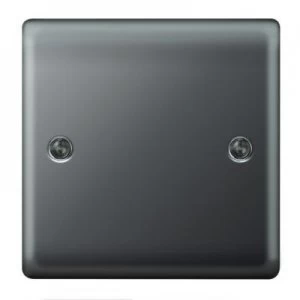 Image of Wickes Single Raised Blanking Plate - Black Nickel