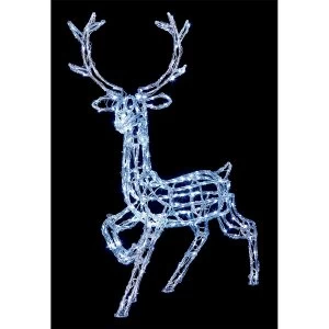 Image of Premier Decorations Premier Ltd White Acrylic Standing Reindeer
