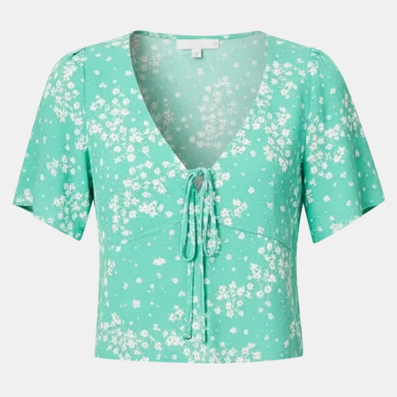 Image of Jack Wills Keyhole Blouse - Green Green 8