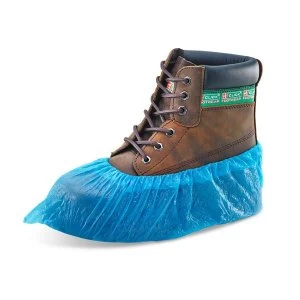 Image of Click Once Economy Disposable Overshoe Waterproof Blue Ref DOSECB Pack