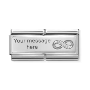 Image of Nomination Classic Silver Engravable Infinity Double Charm