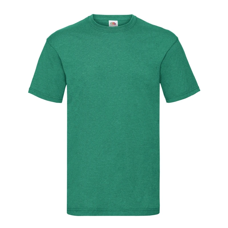 Image of Fruit Of The Loom Fruit of the Loom Men Valueweight Heather T-Shirt in Green Size: large Green L Male 5063574135740