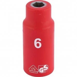 Image of Draper 1/4" Drive VDE Fully Insulated Hexagon Socket Metric 1/4" 6mm