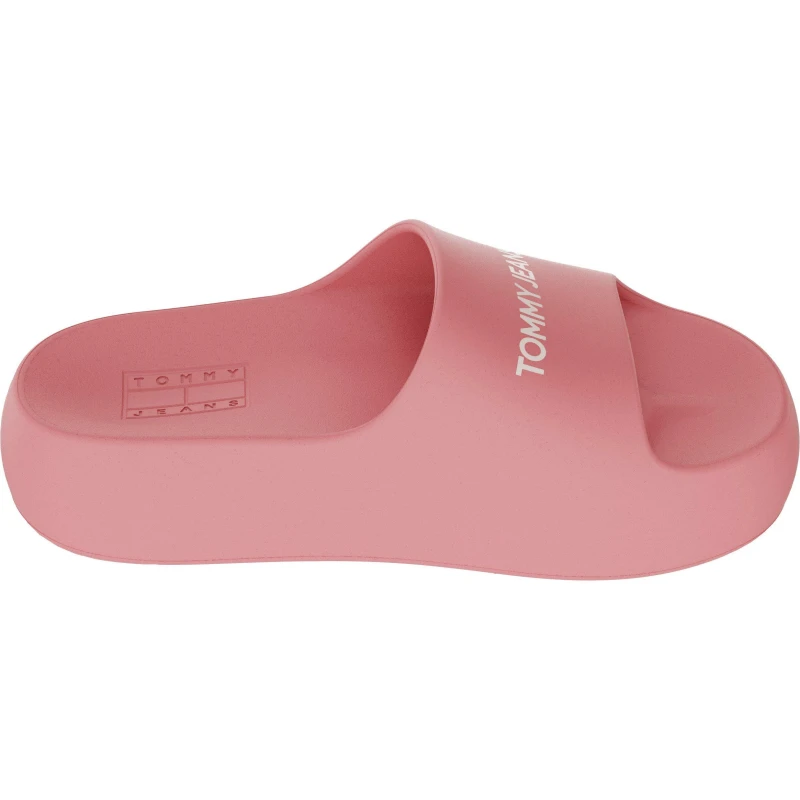 Image of Tommy Jeans Womens Chunky Rubber Sandals - UK 6/6.5 Pink Sandals female EN0EN02454 6/6.5