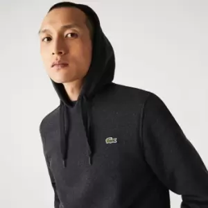 Image of Mens Lacoste SPORT Fleece Hoodie Size 5 - L Grey