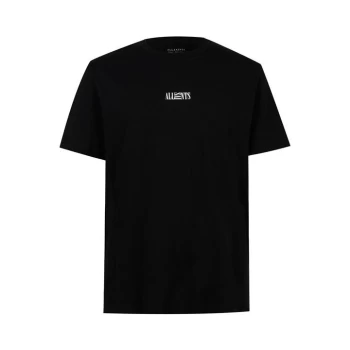 Image of AllSaints Opposition Short Sleeve Crew - Jet Black