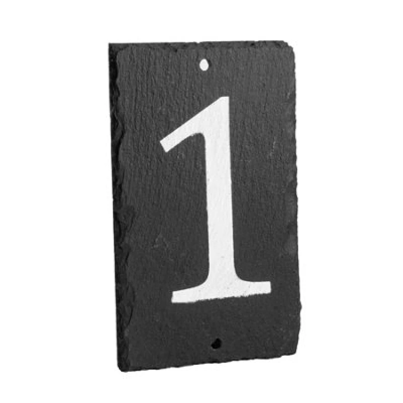 Image of Nicola Spring Slate House Sign - 9 X 14.5Cm - Number 1
