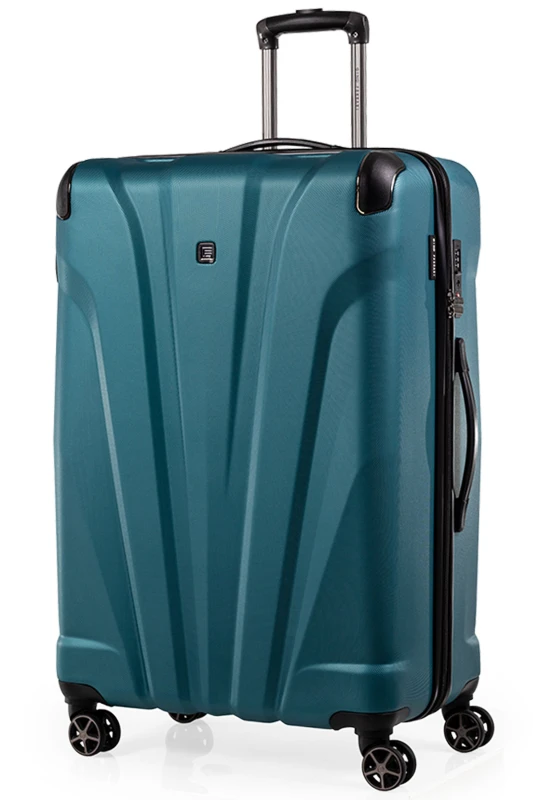 Image of Gino Ferrari Quasar Ultra Strong Suitcases Hold & Cabin Lightweight Luggage in Teal Size: Medium Teal Unisex Medium