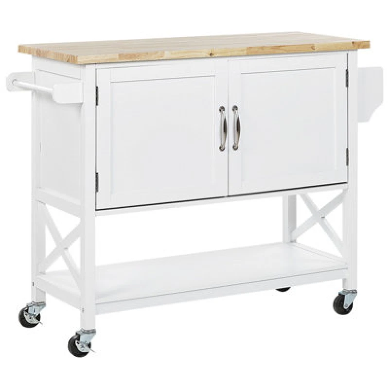 Image of Beliani Kitchen Trolley Mele White