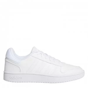Image of adidas Hoops Leather Child Boys Trainers - TripleWhite