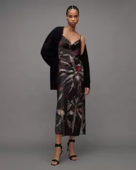 Image of AllSaints Hadley Tippi Floral Midi Slip Dress