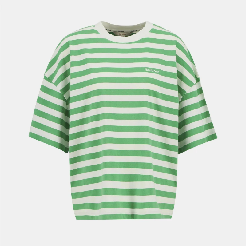 Image of Barbour Abby Top White/Kelly Gr female 14 (L)